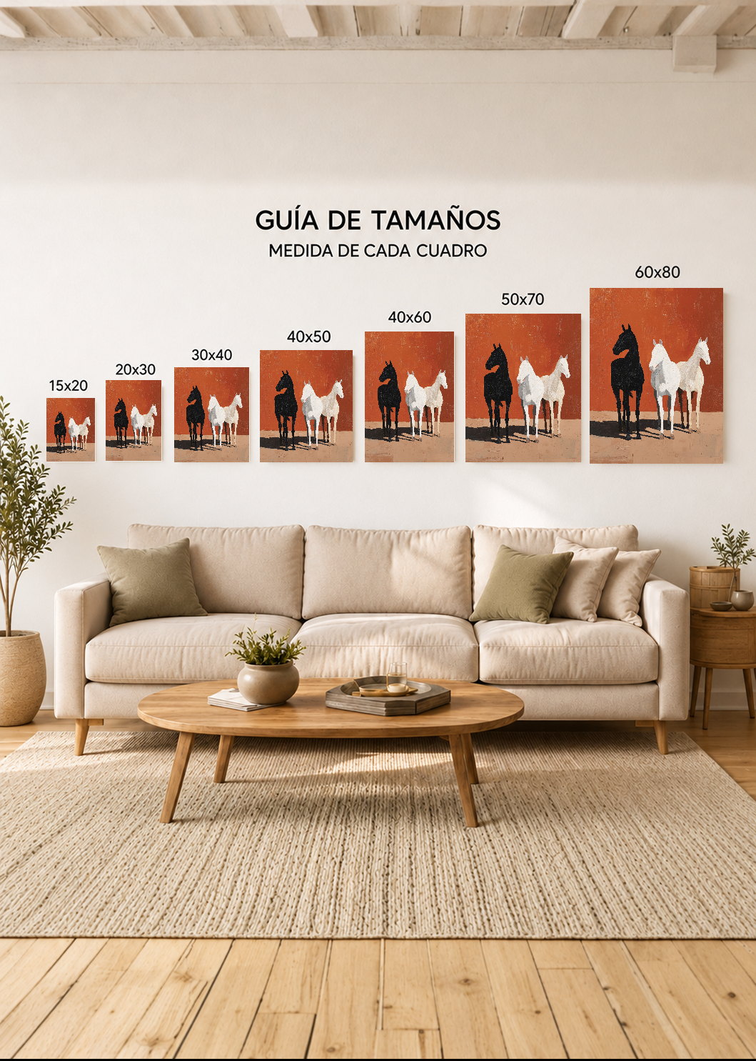 Cuadro Decorativo Sin Marco - MDF 9mm Caballos Amantes de los Caballos VII - foto 5