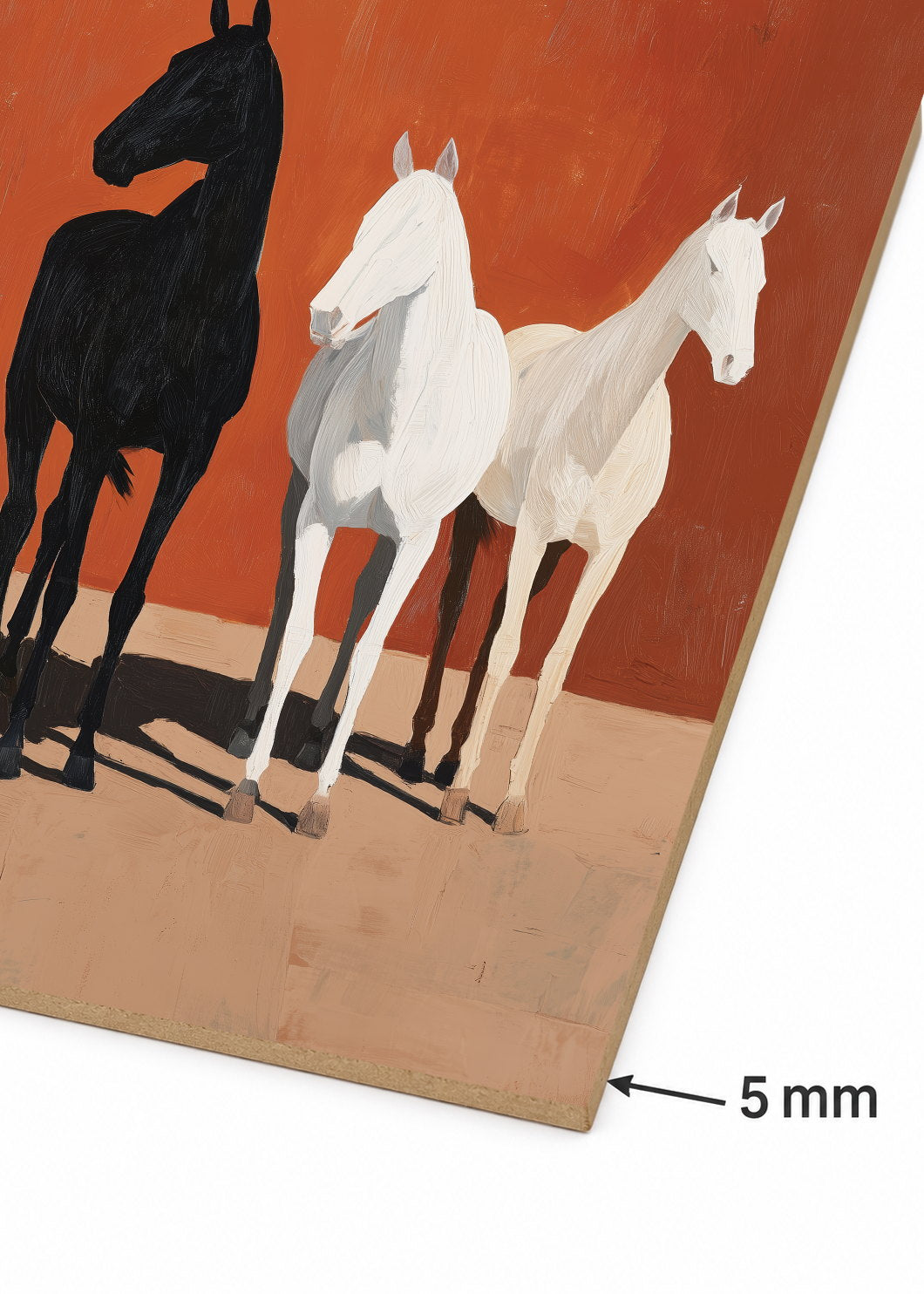 Cuadro Decorativo Sin Marco - MDF 9mm Caballos Amantes de los Caballos VII - foto 6