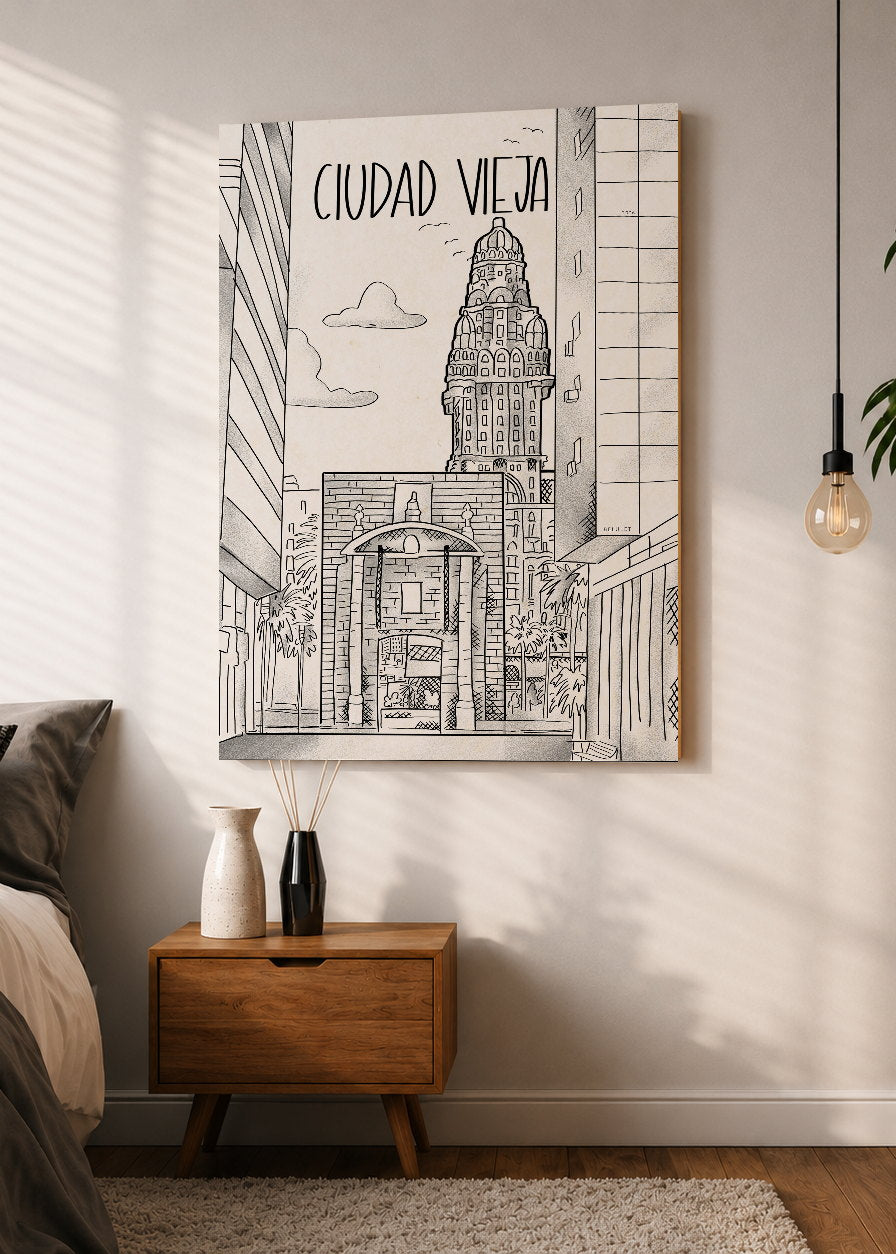 Cuadro Decorativo Sin Marco - MDF 9mm Ciudad Vieja Montevideo by Beluulet - foto 1