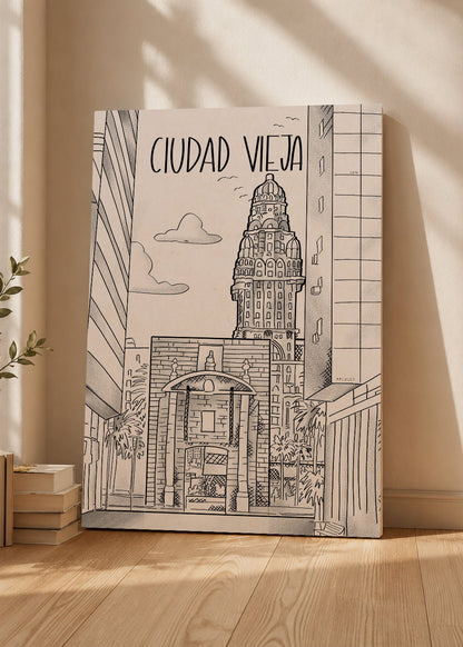 Cuadro Decorativo Sin Marco - MDF 9mm Ciudad Vieja Montevideo by Beluulet - foto 3