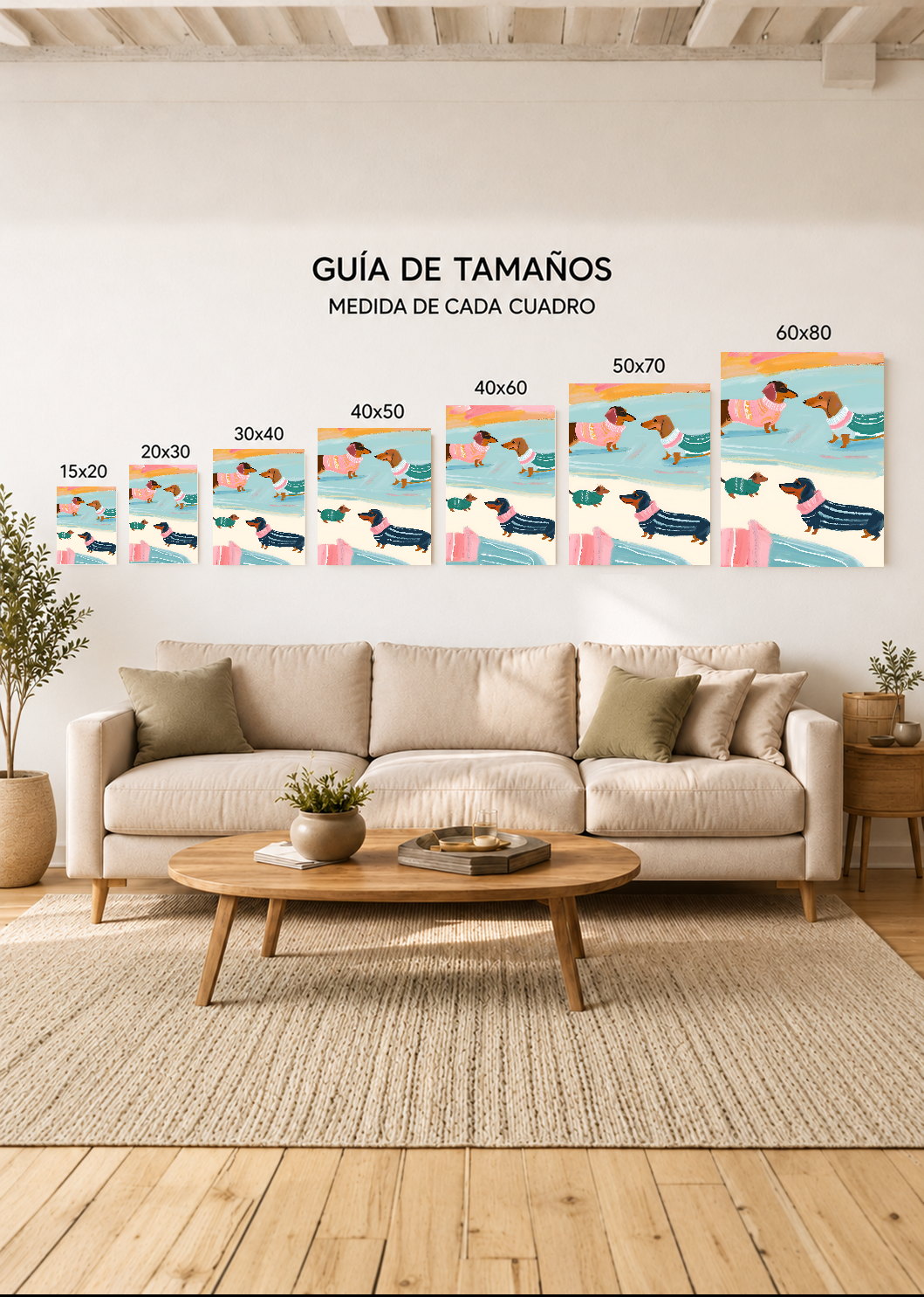 Cuadro Decorativo Sin Marco - MDF 9mm Como Perros y Gatos I - foto 5