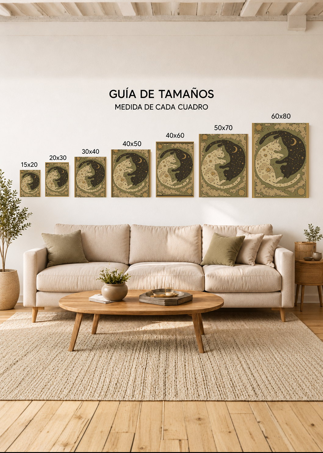 Cuadro Decorativo Sin Marco - MDF 9mm Como Perros y Gatos X - foto 5