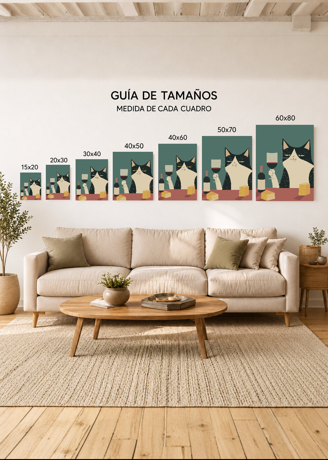 Cuadro Decorativo Sin Marco - MDF 9mm Como Perros y Gatos XIX - foto 5