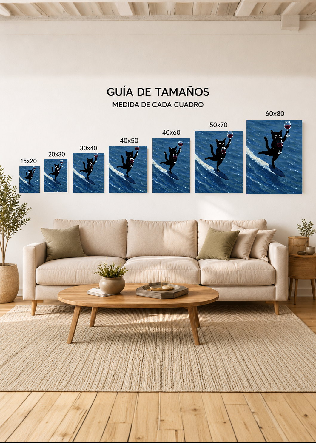 Cuadro Decorativo Sin Marco - MDF 9mm Como Perros y Gatos XVII - foto 5