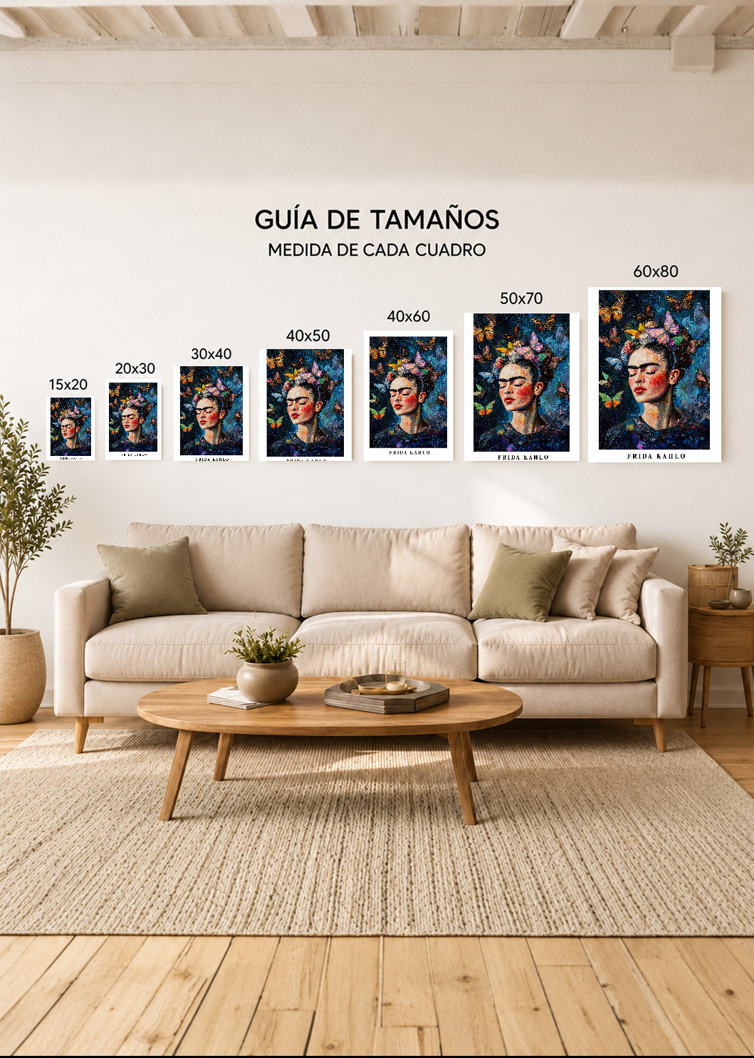 Cuadro Decorativo Sin Marco - MDF 9mm Edición Especial Frida Kahlo IV - foto 5