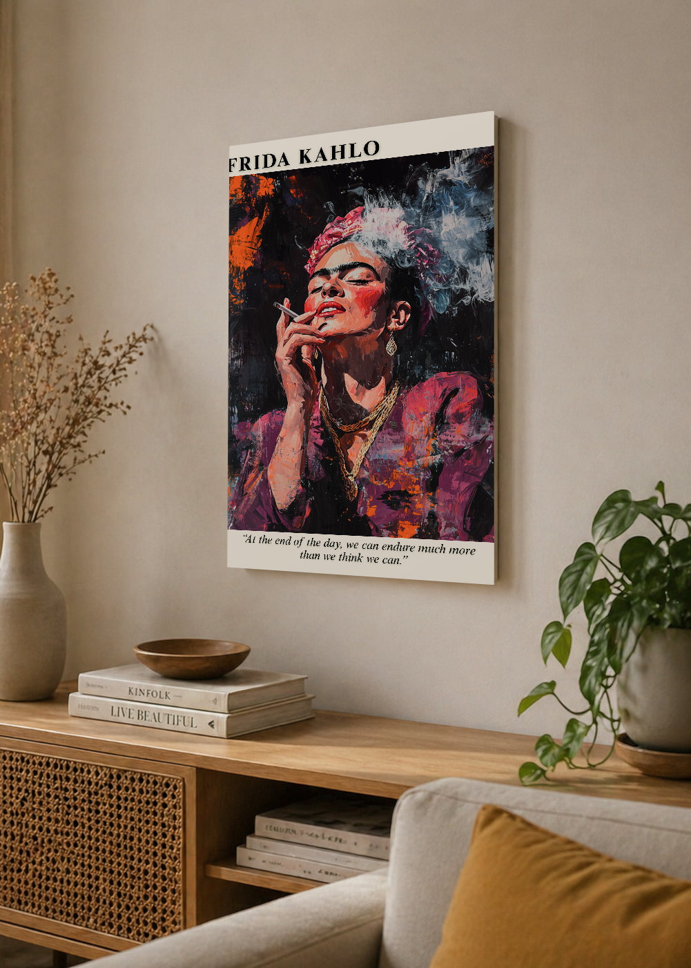 Cuadro Decorativo Sin Marco - MDF 9mm Edición Especial Frida Kahlo IX - foto 4