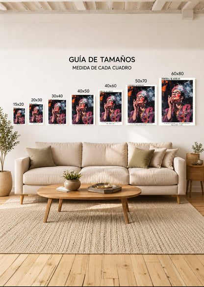 Cuadro Decorativo Sin Marco - MDF 9mm Edición Especial Frida Kahlo IX - foto 5