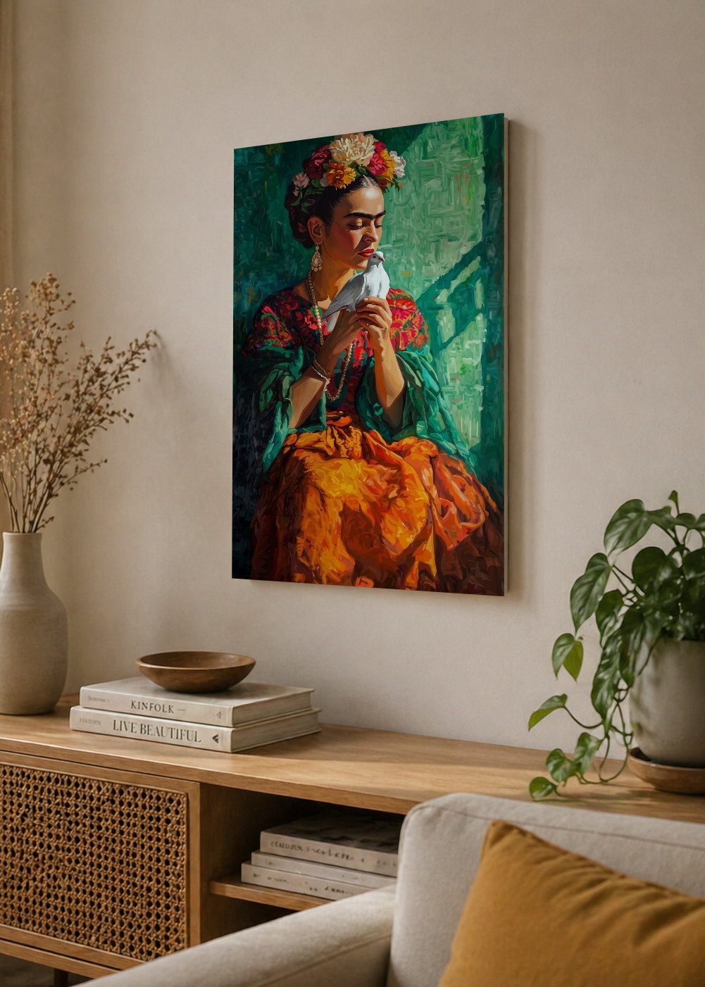 Cuadro Decorativo Sin Marco - MDF 9mm Edición Especial Frida Kahlo VII - foto 4