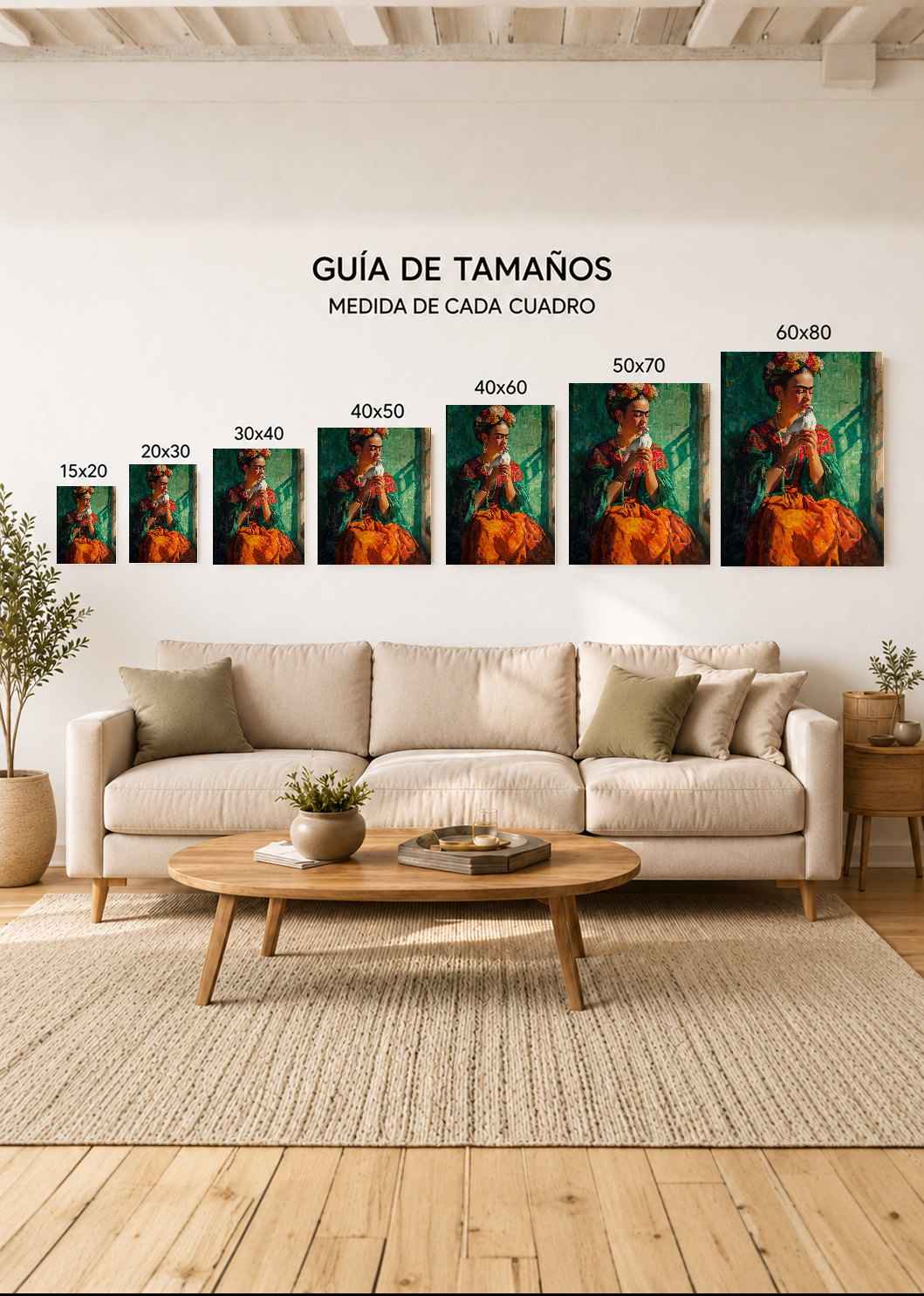 Cuadro Decorativo Sin Marco - MDF 9mm Edición Especial Frida Kahlo VII - foto 5