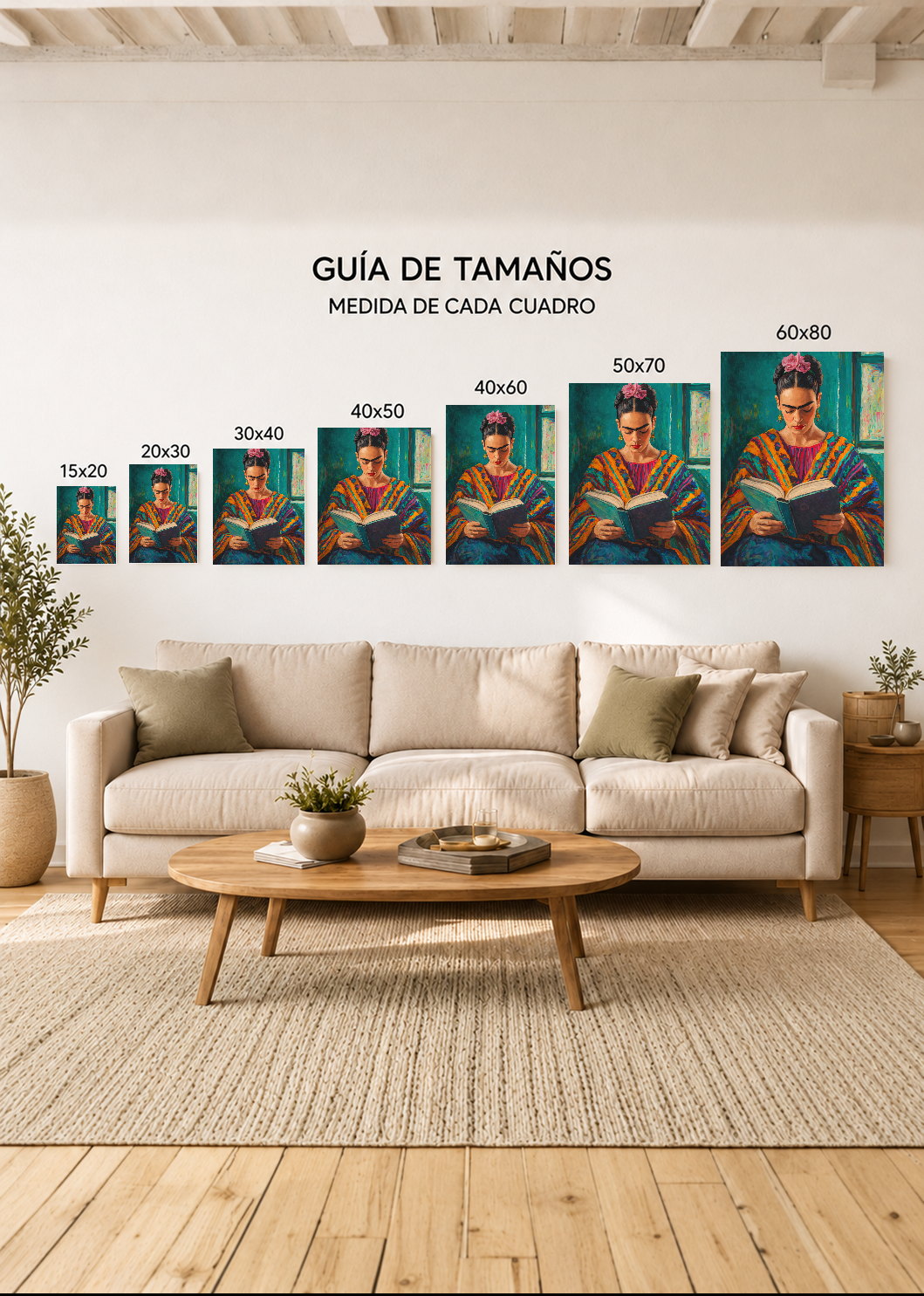 Cuadro Decorativo Sin Marco - MDF 9mm Edición Especial Frida Kahlo VIII - foto 5