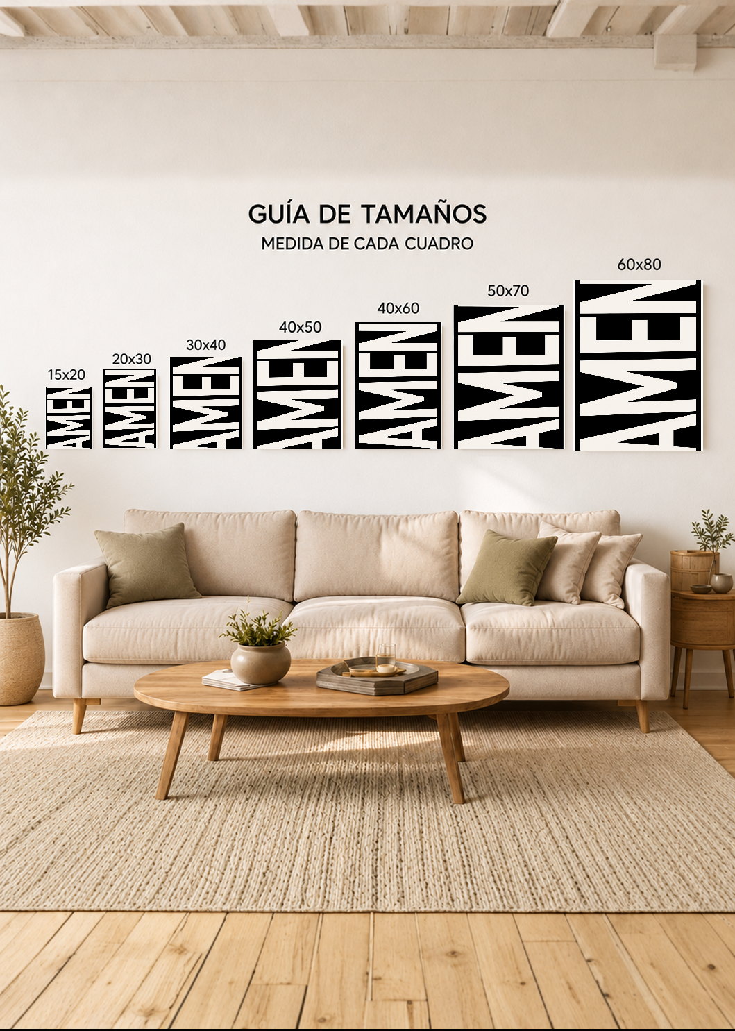 Cuadro Decorativo Sin Marco - MDF 9mm Frases Amén - foto 5