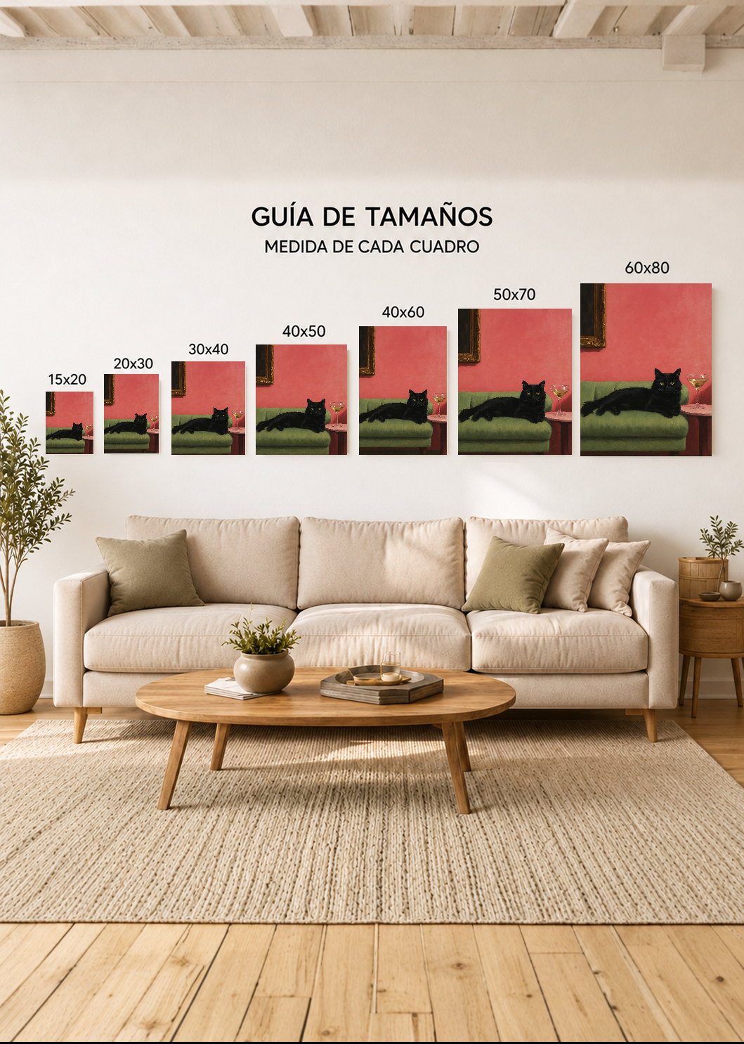 Cuadro Decorativo Sin Marco - MDF 9mm Como Perros y Gatos XVIII - foto 5