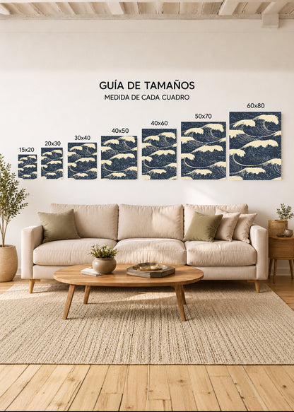 Cuadro Decorativo Sin Marco - MDF 9mm Japandi Decoración Japonesa IV - foto 5