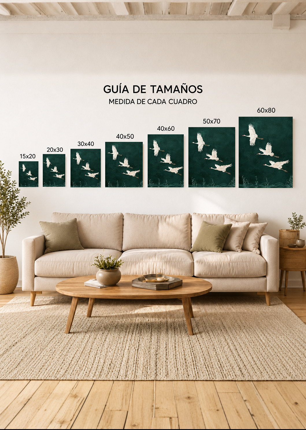 Cuadro Decorativo Sin Marco - MDF 9mm Japandi Decoración Japonesa IX - foto 5