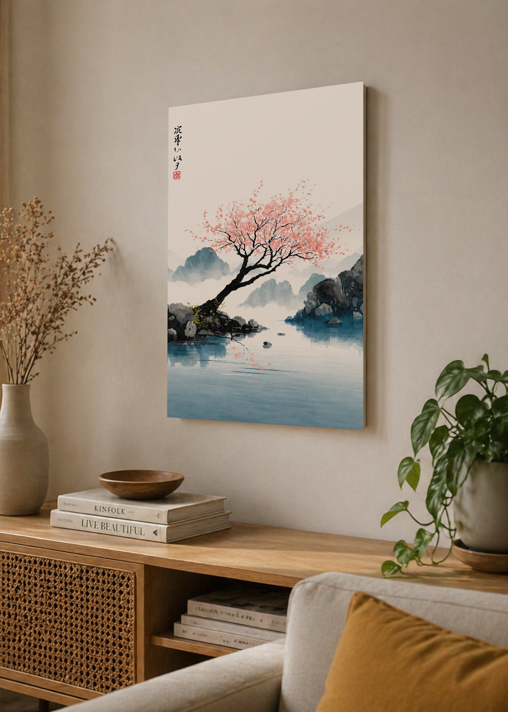 Cuadro Decorativo Sin Marco - MDF 9mm Japandi Decoración Japonesa V - foto 4