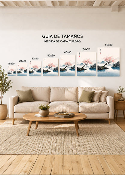 Cuadro Decorativo Sin Marco - MDF 9mm Japandi Decoración Japonesa V - foto 5
