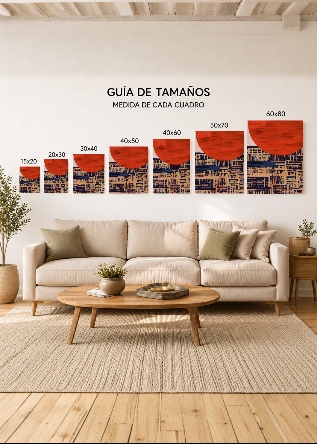 Cuadro Decorativo Sin Marco - MDF 9mm Japandi Decoración Japonesa X - foto 5