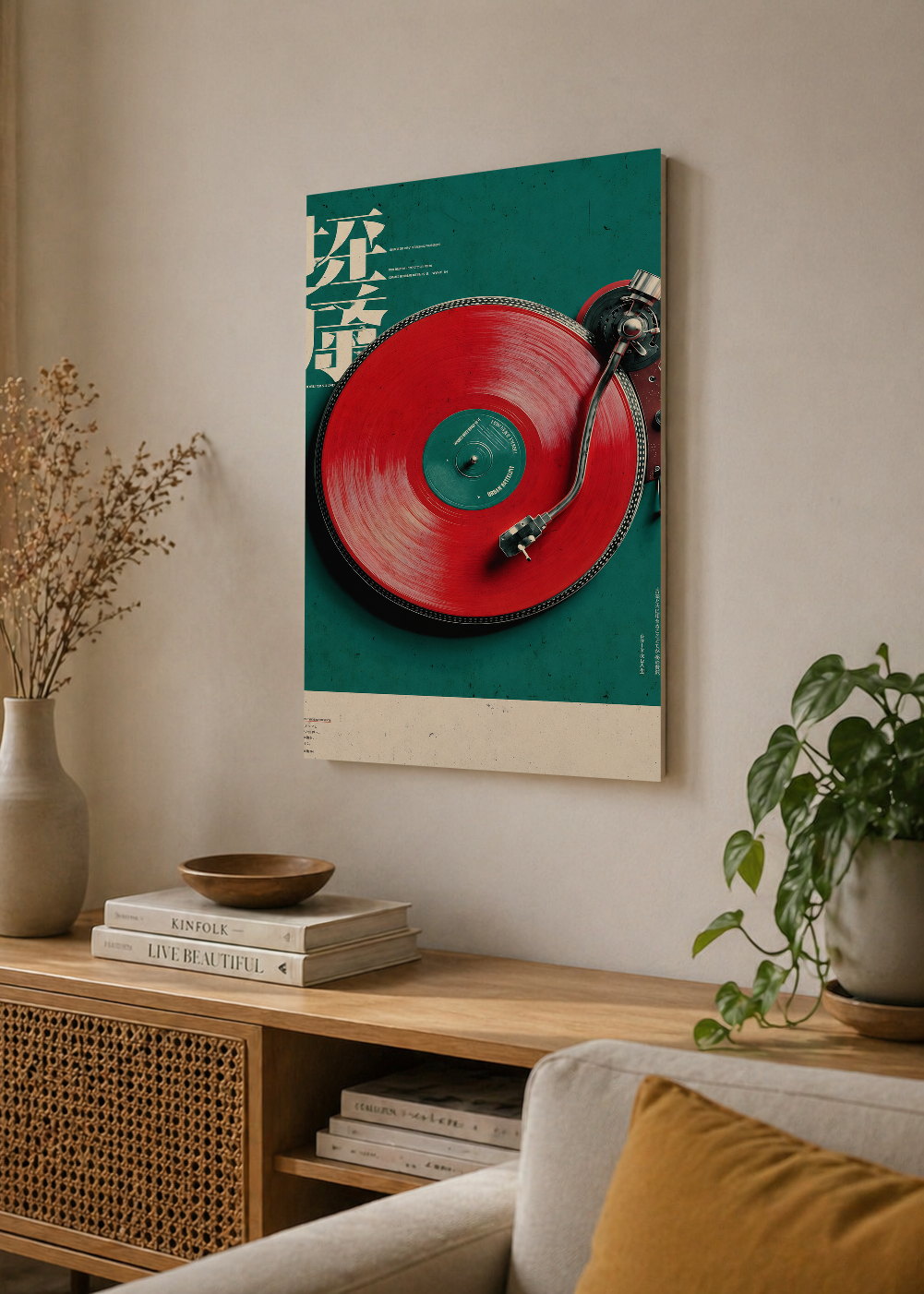 Cuadro Decorativo Sin Marco - MDF 9mm Japandi Vinilo - foto 4