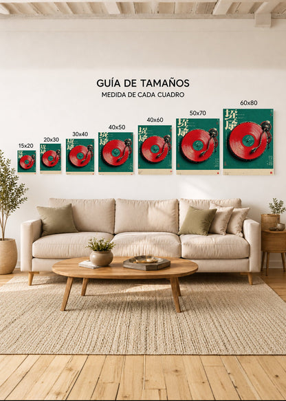 Cuadro Decorativo Sin Marco - MDF 9mm Japandi Vinilo - foto 5