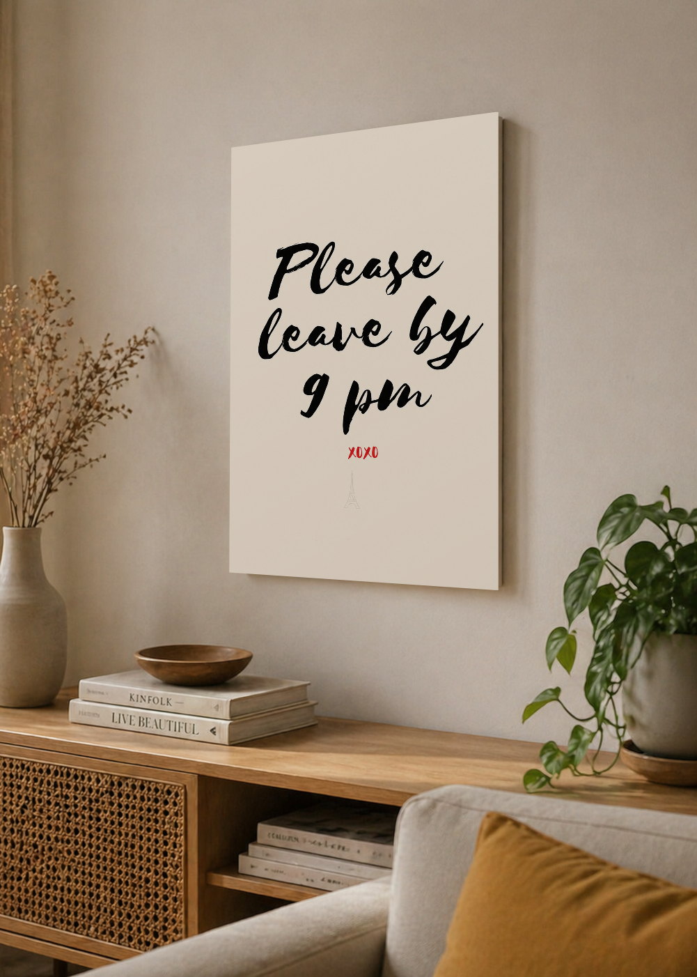 Cuadro Decorativo Sin Marco - MDF 9mm Motivacion Please Leave by 9 PM - foto 4