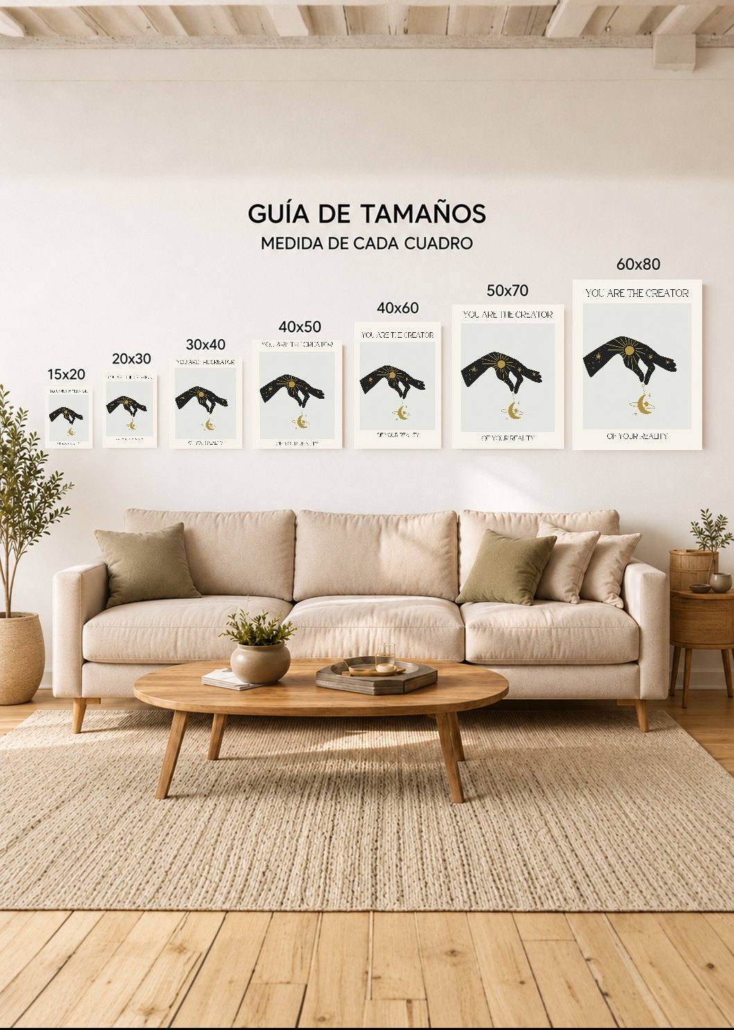 Cuadro Decorativo Sin Marco - MDF 9mm Motivacion You Are The Creator - foto 5