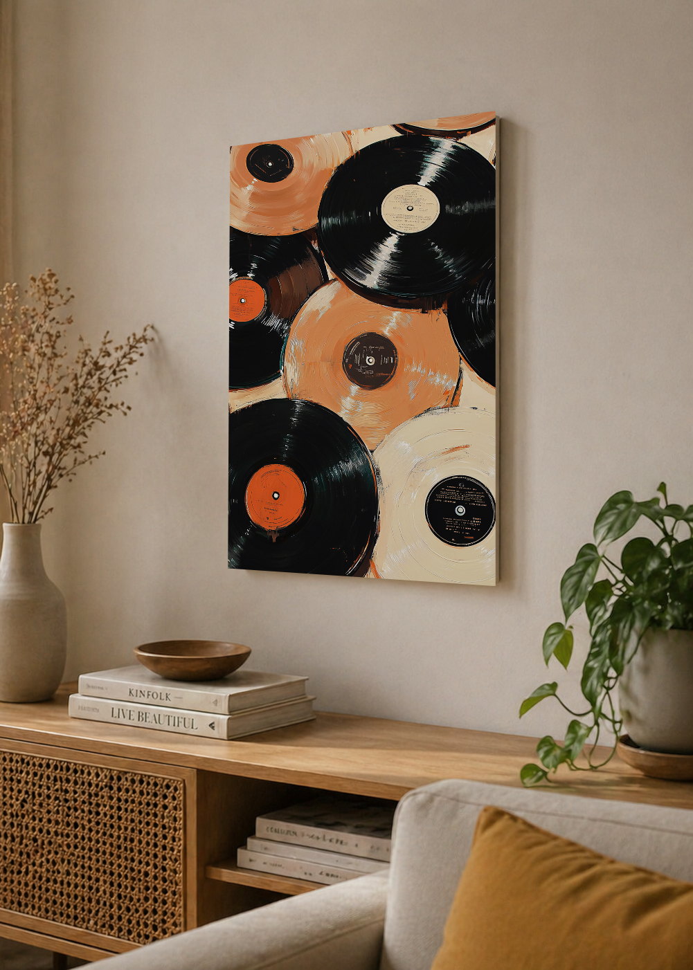 Cuadro Decorativo Sin Marco - MDF 9mm Poster Música Vinilos Discos - foto 4