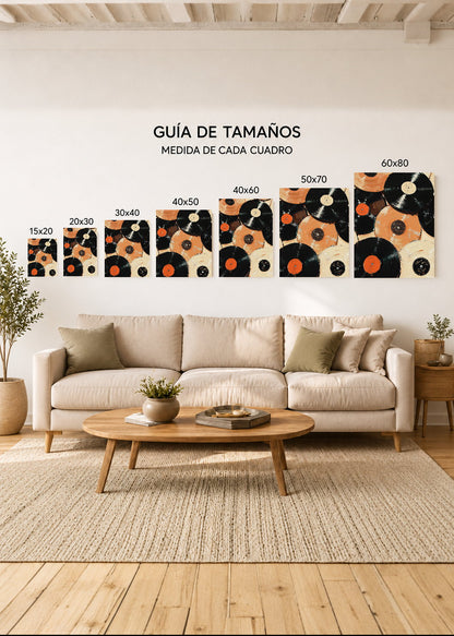 Cuadro Decorativo Sin Marco - MDF 9mm Poster Música Vinilos Discos - foto 5