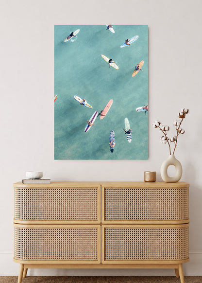 Cuadro Decorativo Sin Marco - MDF 9mm Surf Playa Tabla Olas y Arena IX - foto 2
