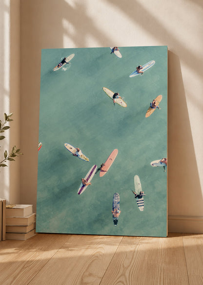 Cuadro Decorativo Sin Marco - MDF 9mm Surf Playa Tabla Olas y Arena IX - foto 3