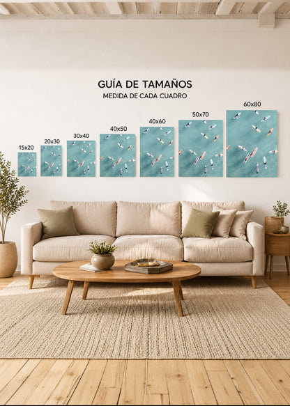 Cuadro Decorativo Sin Marco - MDF 9mm Surf Playa Tabla Olas y Arena IX - foto 5