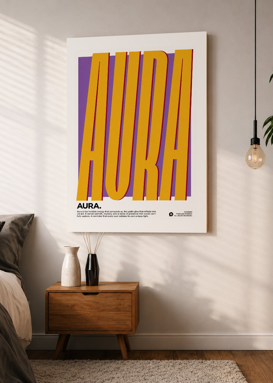 Cuadro Decorativo Sin Marco - MDF 9mm Typography Aura - foto 1
