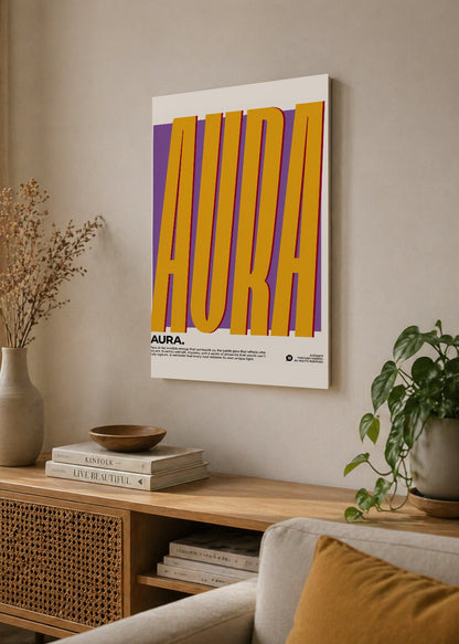 Cuadro Decorativo Sin Marco - MDF 9mm Typography Aura - foto 4