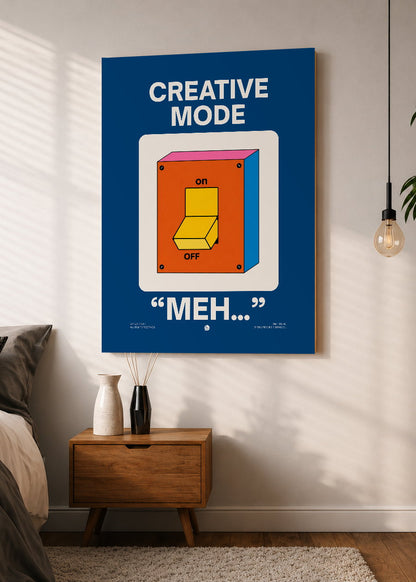 Cuadro Decorativo Sin Marco - MDF 9mm Typography Creative Mode Meh - foto 1