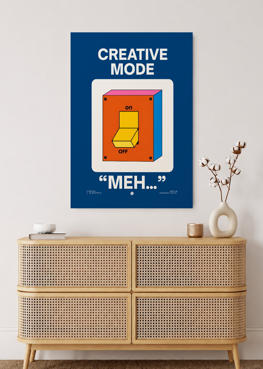 Cuadro Decorativo Sin Marco - MDF 9mm Typography Creative Mode Meh - foto 2