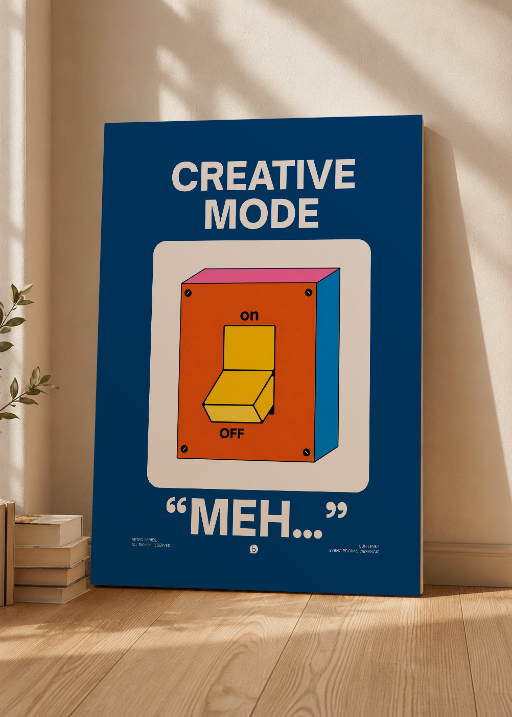 Cuadro Decorativo Sin Marco - MDF 9mm Typography Creative Mode Meh - foto 3
