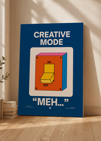 Cuadro Decorativo Sin Marco - MDF 9mm Typography Creative Mode Meh - foto 3