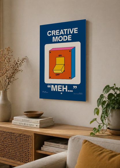 Cuadro Decorativo Sin Marco - MDF 9mm Typography Creative Mode Meh - foto 4