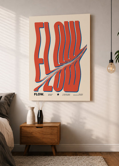 Cuadro Decorativo Sin Marco - MDF 9mm Typography Flow - foto 1