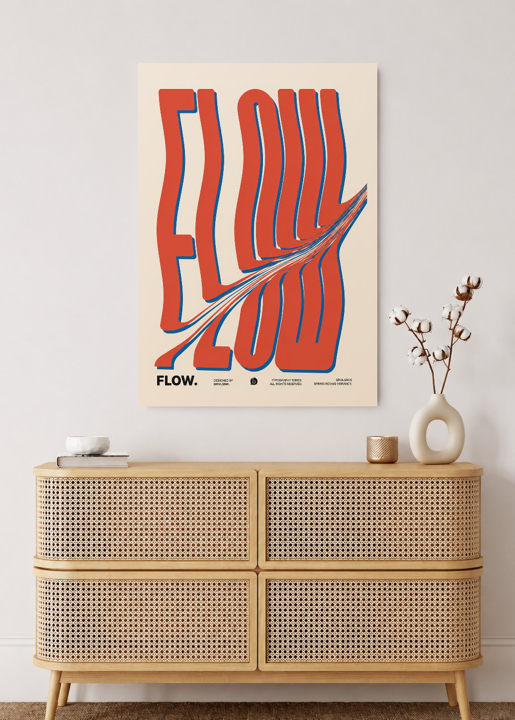 Cuadro Decorativo Sin Marco - MDF 9mm Typography Flow - foto 2