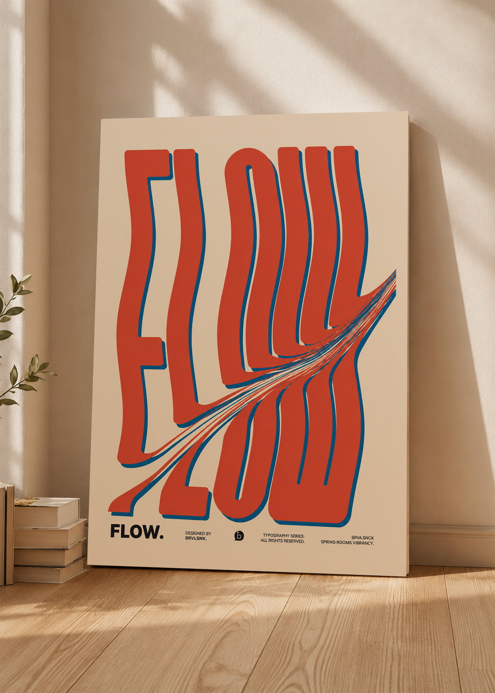 Cuadro Decorativo Sin Marco - MDF 9mm Typography Flow - foto 3
