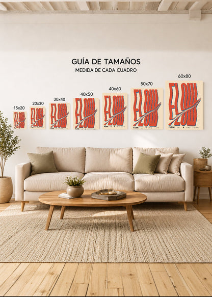 Cuadro Decorativo Sin Marco - MDF 9mm Typography Flow - foto 5
