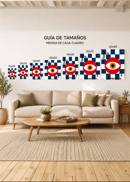 Cuadro Decorativo Sin Marco - MDF 9mm Typography Frequency - foto 5
