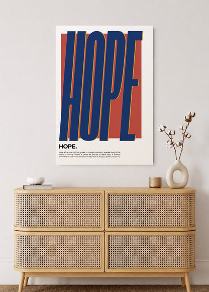 Cuadro Decorativo Sin Marco - MDF 9mm Typography Hope - foto 2