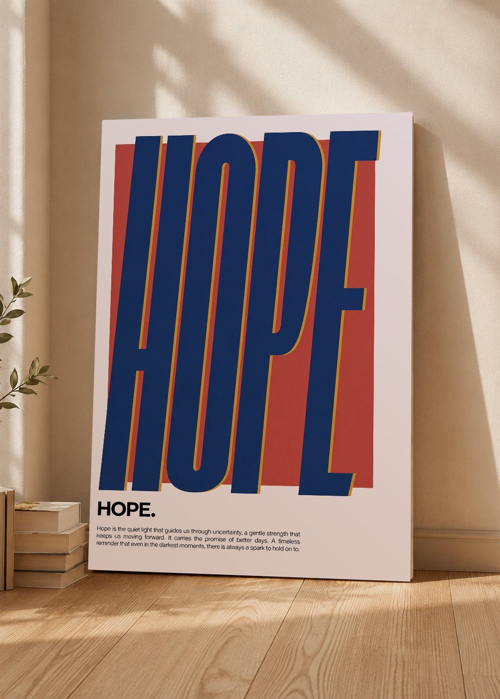 Cuadro Decorativo Sin Marco - MDF 9mm Typography Hope - foto 3