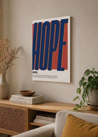 Cuadro Decorativo Sin Marco - MDF 9mm Typography Hope - foto 4