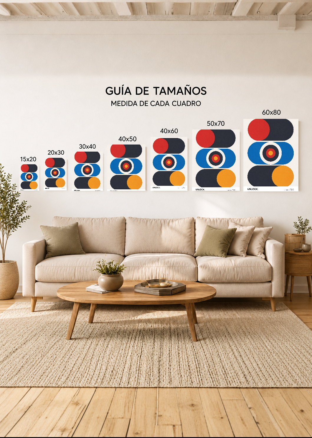 Cuadro Decorativo Sin Marco - MDF 9mm Typography Unlock - foto 5