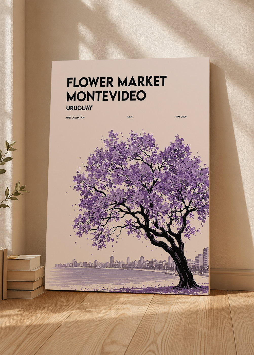 Cuadro Decorativo Sin Marco - MDF 9mm Uruguay Flower Market Montevideo Árbol - foto 3