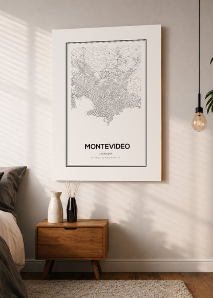 Cuadro Decorativo Sin Marco - MDF 9mm Uruguay Mapa Montevideo - foto 1