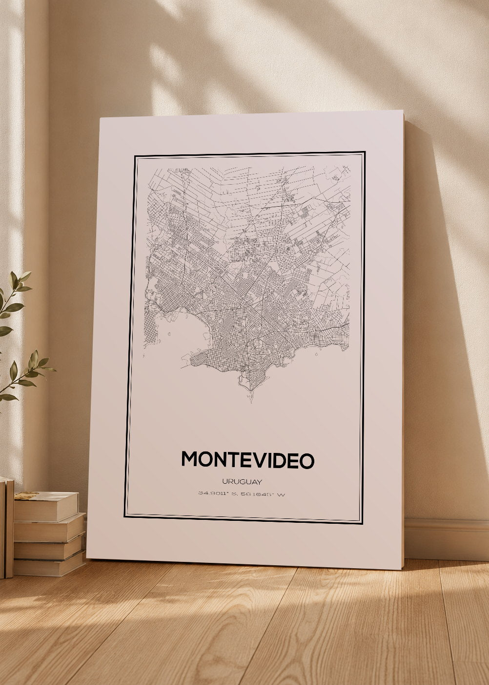 Cuadro Decorativo Sin Marco - MDF 9mm Uruguay Mapa Montevideo - foto 3