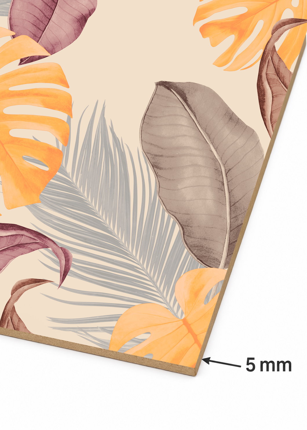 Set x2 Cuadros Decorativos Sin Marco - MDF 9mm Abstractos Dorado Boho Monstera Plantas - foto 5